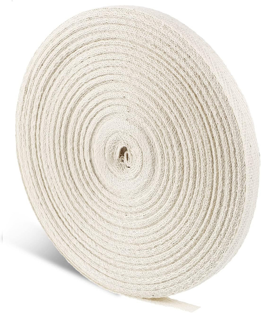 Deekin 100% Cotton Twill Tape Ribbon, 1/2 Inch ×25 Yards Natural Herringbone Web