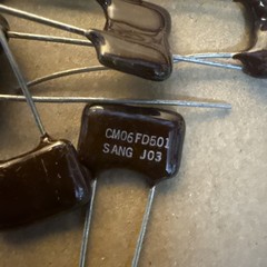 10x CM06FD501 500pF 5% Dipped Silver Mica Capacitors NOS