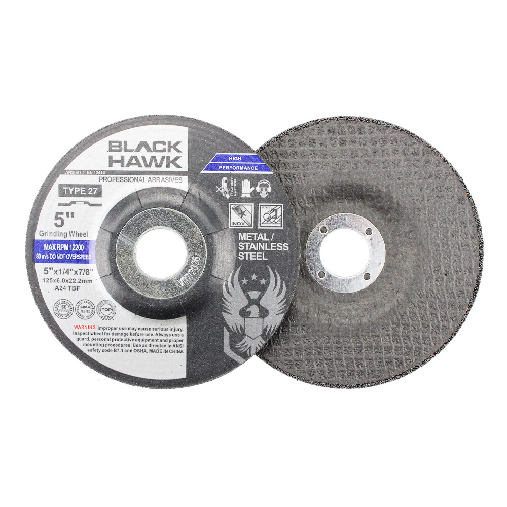 10 Pack – 5″ x 1/4″ x 7/8″ Metal Grinding Wheels T27 Discs for Angle Grinders