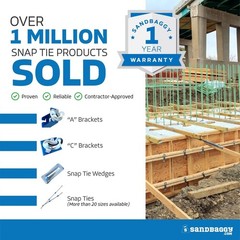 Sandbaggy Galvanized Steel Snap Tie Wedges (2 ⅜” x 6 ⅛”) for Concrete Formwork