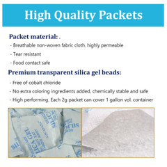 Desiccant Packets Moisture Absorber 100 Packs Silica Gel Packets 2g For Storage