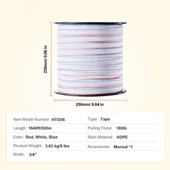 VEVOR 1640Ft 500M Electric Fence Tape Fencing Polytape Horse Cattle Livestock