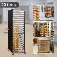 Sowokdon Bun Pan Sheet Rack 20-Tier Cover – Clear Panels, Black