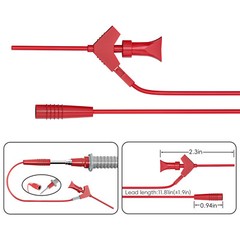 28PCS Multimeter Test Lead Kit Alligator Clips High Voltage Flexible Test Probes