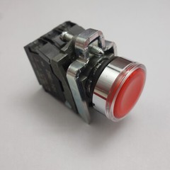 5PCS 22MM LED Illuminated pushbuttons with flush push Fits XB4BW34B5 24V RED