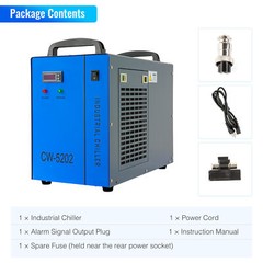 OMTech CW-3000 CW-5200 CW5202 Water Chiller for CO2 Laser Engraver Cutter