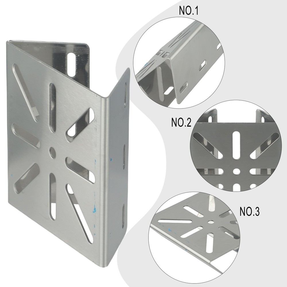 High Compatibility Stainless Steel Pole Bracket with Reinforced Steel Plate