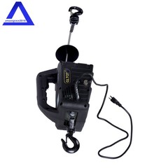 2-in-1 Portable Electric Hoist Power Winch 1100 lbs Wired Remote Control 1500W
