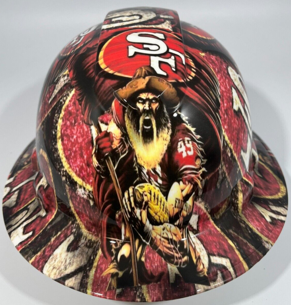 New Full Brim Hard Hat Custom Hydro Dipped SAN FRANCISCO 49ER’S