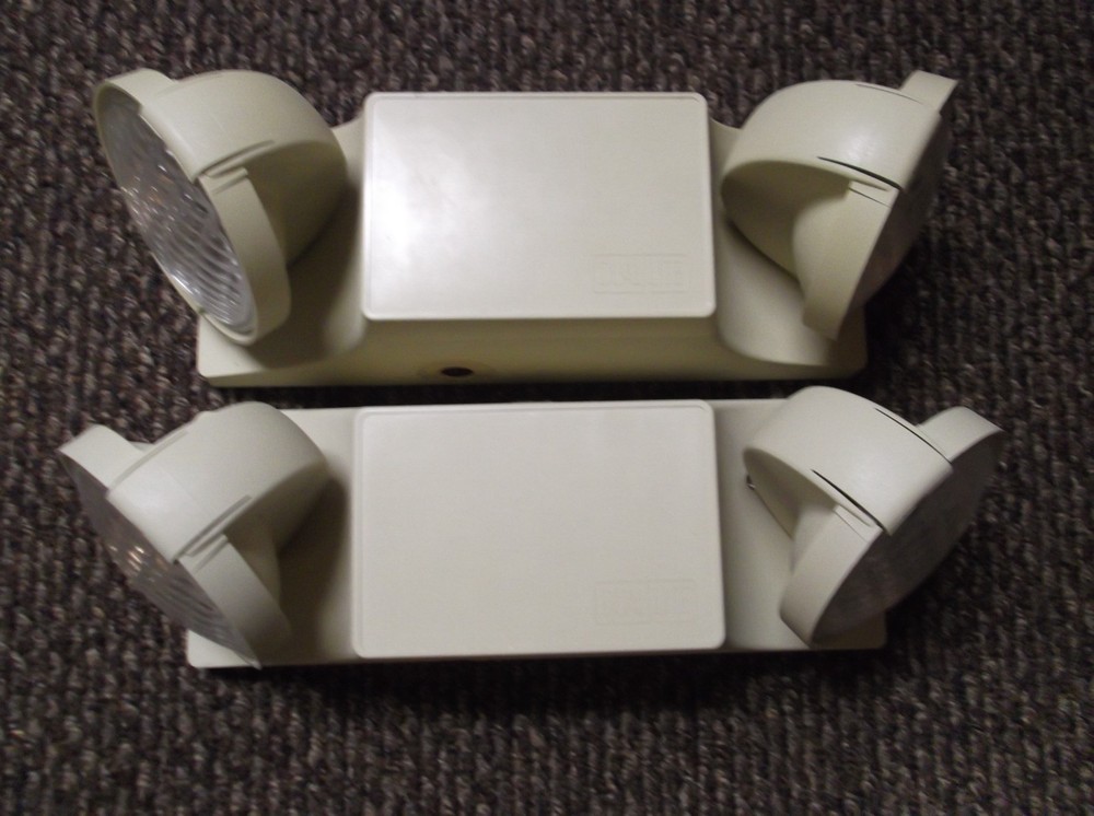 (2)Dual Lite Emergency Exit lights EZ-2, Good Used condition. Made by Hubbell.