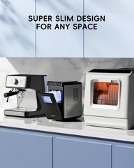 Ice Makers Countertop, Ultra Slim Design with Full-Color Panel, Internal Ligh…