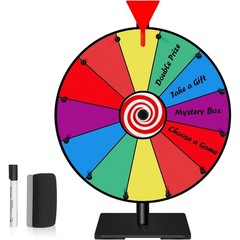 12inch Spinning Prize Wheel 12 Slots Tabletop Spinner Game With Base Standing