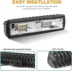 Fit John Deere Gators 835M, 835R, 865M, 865R 12V 2PCS 6″ INCH LED work light Bar