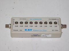 Kay Elemetrics 847 Attenuator 9 Step Toggle Switch 75 Ohm 1 GHz 3W Module Unit