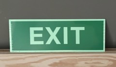 Contemporary German (Aluminum Composite) Green Emergency Exit Sign
