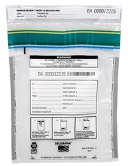 Secur-Pak Deposit Bags with Pocket – Pack of 100 – Premium, 9″ x 12″, clear