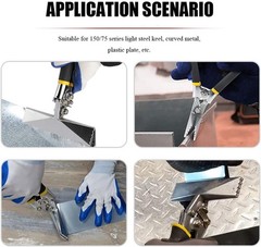 6 Inch Hand Seamers Sheet Metal as picture shown, Silver, Black, Yellow