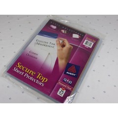 Avery Advantages Secure Top Sheet Protectors Diamond Clear 25 Pack