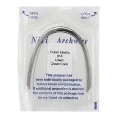100pc Orthodontic Arch Wire Niti Stainless Steel Round Rectangular Ovoid Natural