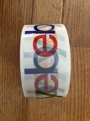 3 rolls of eBay Branded Packaging Shipping Tape (LOT) Color Logo 75Yds x2 In .