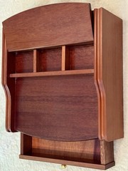 Vintage Ligna Furniture Wooden Desk Organizer with Drawer – Made in Indonesia