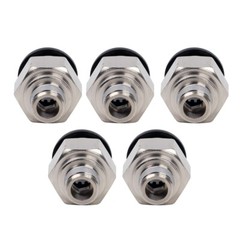 Pneumatic 3/8″ OD Tube x 1/4 NPT Male Connector Air Push to Connect Fitting 5Pcs