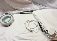 LTS E78751 Articulating Illuminated Magnifier, 120V 22W Lamp Desk Mount Light