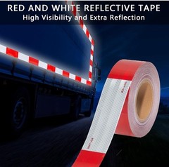 Reflective Tape Trailer Red White 2IN X 75 FT DOT-C2 Approved