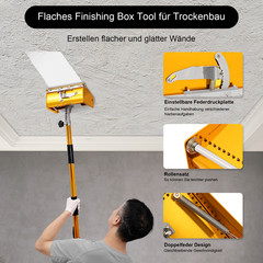 Drywall Tools Flat Box Set Adjustable For Wall/Ceiling Scraping Putty