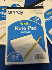 Array White Note Pad Unruled Writing Pads 4 x 6 Inch 100 Sheets PMMK09533