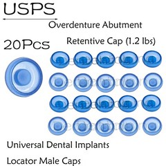 US Dental Universal Locator Overdenture Abutments Retention Caps 1.2/2.4Lbs