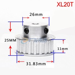 XL 10T-100T Timing Belt Pulley Synchronous Wheel Select Bore for 10mm Width Belt