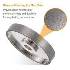Diamond Lapidary Wheel 6 Inch x 1 Inch Arbor Hole Grit 180 Grinding Wheel