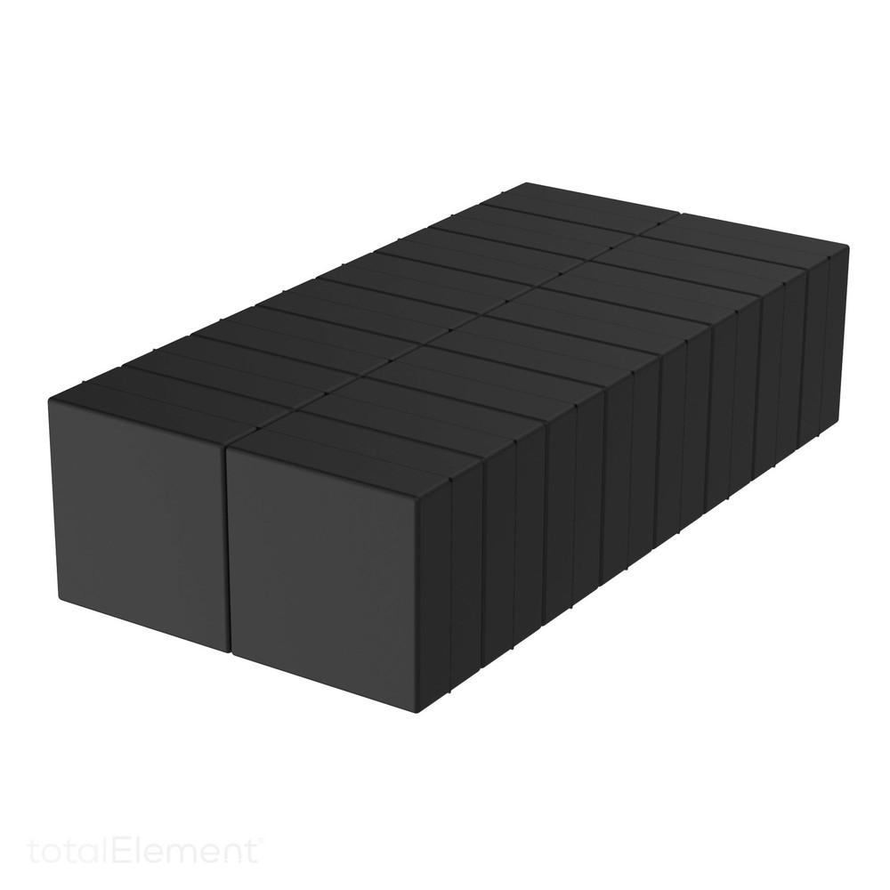 1/2 x 1/2 x 1/4 Inch Strong NdFeB Block Magnets N52 Waterproof Plastic (16 Pack)
