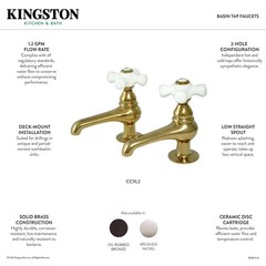 Kingston Brass CC9L8 Vintage Collection Basin Faucet Brushed Nickel