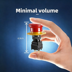 16mm 1NO1NC/2NO2NC/3NO 3NC Plastic Emergency Stop Red Push Button Switch CE,RoHS