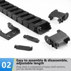 Cable Track Carrier Wire Conduit Machine Tool Accessories Drag Chain Cnc