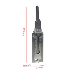 2-in-1 Stainless Steel Key Decoder Tool Precision Hook Lock Pick Portable