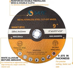 10 Pack 9″ x .075″ x 7/8″ Cut-off Wheels Metal Cutting Wheel 9Inch Cutting Discs