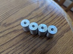 M6 X 1 THREADED WELD BUNGS Stand-Off 1″ long 3/4 OD ALUMINUM. 4 PIECES