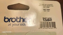 Genuine Brother P-Touch TZE-B41 Laminated Tape Black Print On Orange
