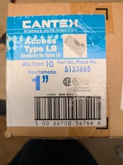 1″ Conduit Body LB PVC w Cover & Gasket Sch 40 UL listed 10 pc