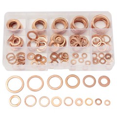 Coppers Crush Washer Assortment – 150-Piece Set for M5-M22 Flat Rings Seals