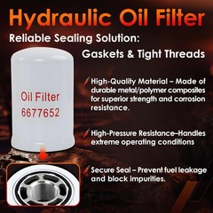Filter Kit For Bobcat MT52 MT55 MT85 MT100 Mini Track Loaders 6687262 6667352