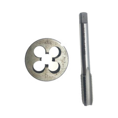 M12 x 1.5mm Tap & M12 x 1.5mm Die Metric Thread Right Hand HSS High Speed Steel