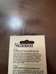 NICHOLSON 63172 6 blades: 18 24 32 TPI Standard Shatterproof Hacksaw Blade 12”