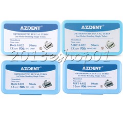 50Sets Dental Orthodontic Monoblock Buccal Tubes 022 1st 2nd Molar MBT Roth Tube