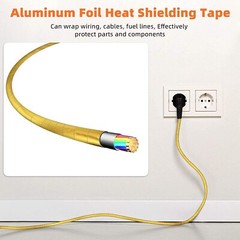 15FT – 50FT Gold Intake Heat Reflective Tape Wrap Self Adhesive High Temperature