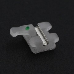 Orthodontic Ceramic Brackets w/Metal Slot 022 018 Roth MBT 3 Hook Braces Clarity