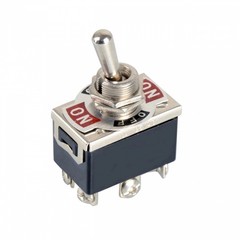 2x DPDT 6-Pin 3-Position On/Off/On Metal Toggle Switch 240V/15A 120V/20A AC